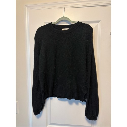 Madewell Black Cozy Crewneck Sweater