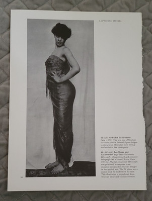 Photo of Model in the artist's studio Alphonse Mucha Print