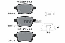 TEXTAR Bremsbelagsatz, Scheibenbremse Hinterachse u.a. für OPEL, VAUXHALL