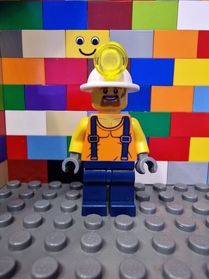 Lego Minifigur cty0884 Town City Construction Miner Minenarbeiter (A133)