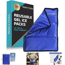 Rester's Choice Reusable Gel Ice Pack for Hot & Cold Therapy 11x14.5" Flexible