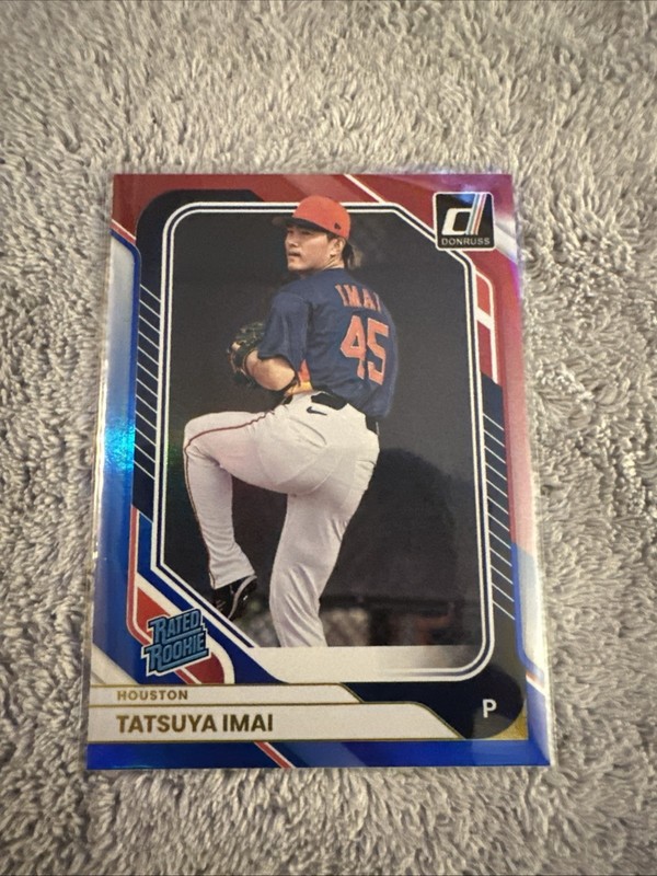 TATSUYA IMAI 2026 Donruss Rated Rookie Red & Blue Foil #42 Astros