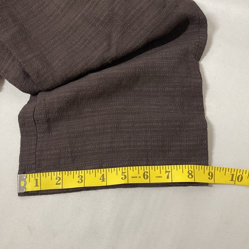 Eileen Fisher Linen Blend Straight Leg Ankle Pants Brown PP/XS Pockets Legenlook - Picture 7 of 14