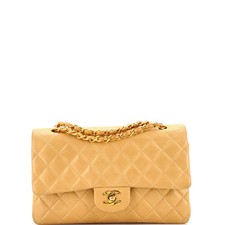 Chanel Vintage Classic Double Flap Bag Quilted Lambskin Medium