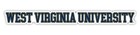 West Virginia Mountaineers College Text Vinyl Decal – White, Clear and Holo
