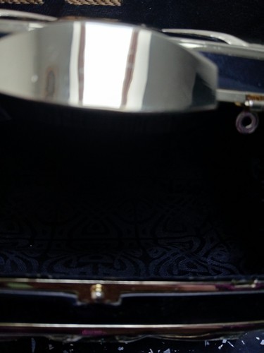 Biba Black & Gold Art Deco Vintage Style Mini Clutch Evening Bag - Flaws - Picture 6 of 9