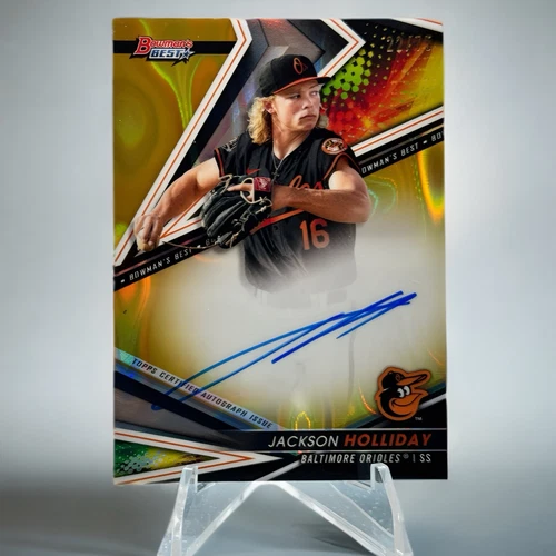 2022 Bowman's Best Auto Jackson Holliday #B22-JH Gold Lava Refractor /75 (RC AU)