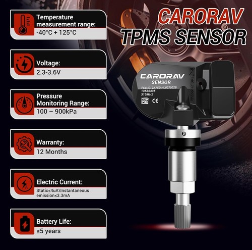 Carorav 4 Pack TPMS Sensor GM pressure monitoring System - Picture 7 of 10