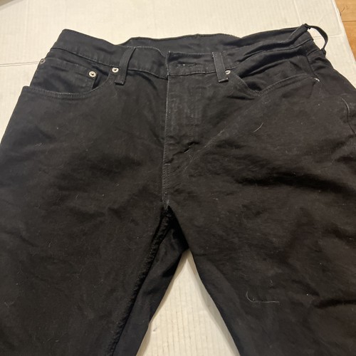 Levis 559 Jeans Mens 33x34 Relaxed Straight Stretch Black Dark Wash Denim - Picture 5 of 8