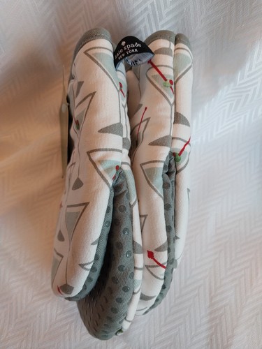 Kate Spade 2er Pack Mini Mitt Set Martini Blau Grau Baumwolle Ofenhandschuhe Neu mit Etikett - Bild 5 von 8