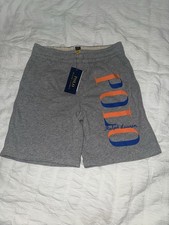 Polo Ralph Lauren Gray Lounge Shorts Boys Youth New 10 12 Cotton Medium