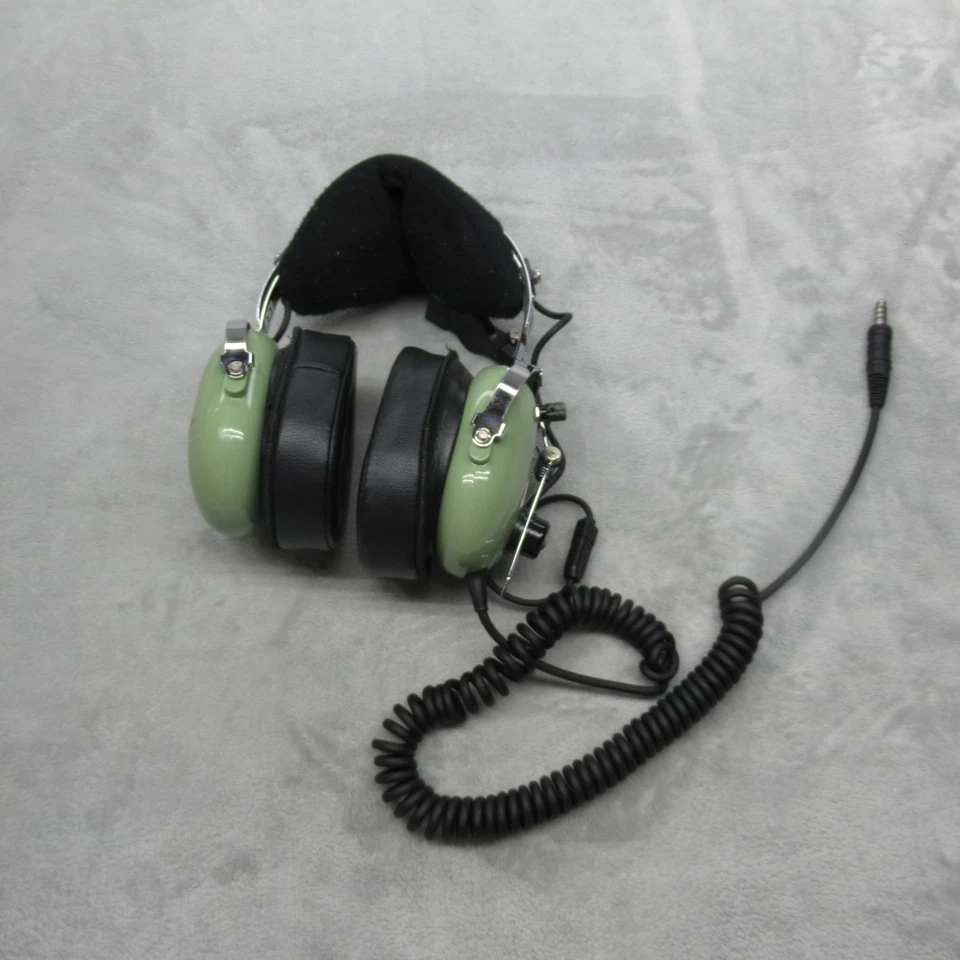 Auriculares de Aviación David Clark Piloto Avión H10-76 Verde Sin Probar Hecho en EE. UU. Foto 2 de 4