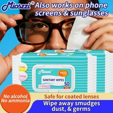 3Pk Mioszzi Lens&Screen Wipes- Watches Necklaces Glasses Safe,Streakless  5 Sec