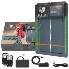 Weather Resistant Automatic Chicken Coop Door with Infrared Sensor - 14" High