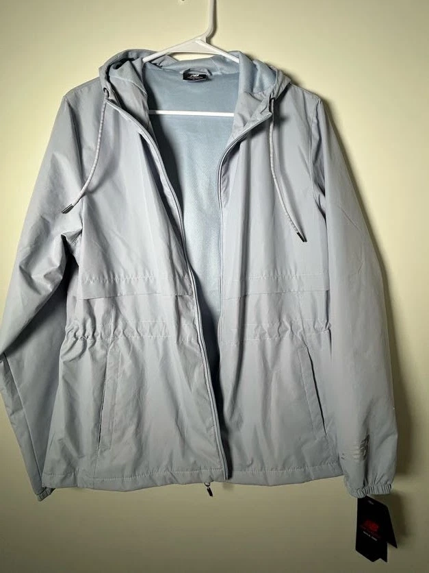 Cortavientos New Balance XL resistente al agua azul bebé para mujer - Nuevo con etiquetas Foto 4 de 4