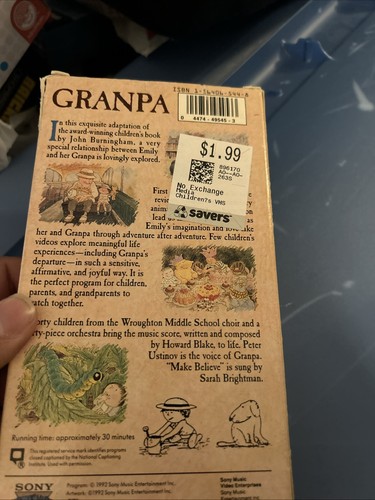 Granpa VHS 1992 Peter Ustinov Used Rare From Showtime - Picture 2 of 4