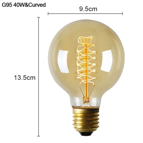 Decoration Screw connector Vintage Retro Bulb Edison Lamp Filament Glass - Picture 21 of 28