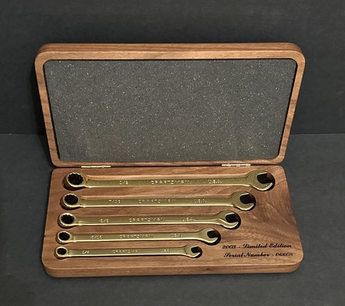 NOS 2003 CRAFTSMAN 22K GOLD PLATED 5pc COLLECTORS WRENCH SET LIMITED EDITION USA - Picture 3 of 24