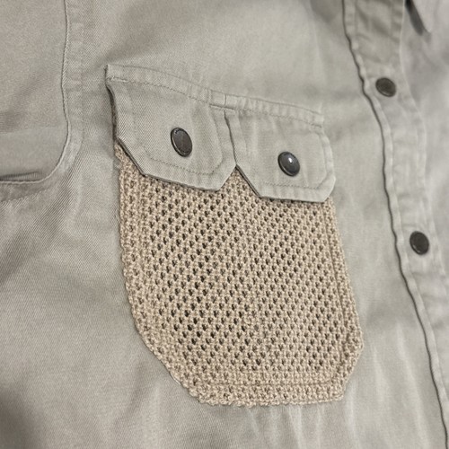 Lauren Ralph Lauren Women's Tan Safari Outfitters Tab Sleeves L/S Shirt Sz M - Picture 3 of 9