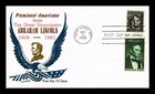 DR JIM STAMPS US COVER LINCOLN PROMINENT AMERICANS FDC COMBO KHOL KRAFT