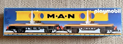 NEW/UNUSED Vintage Playmobil LGB G-Scale 4109 Steel Girder Train Car Set M.A.N