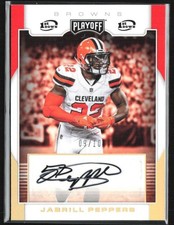 Jabrill Peppers 2017 Panini Playoff 1st Down Gold Auto /10 #RS-JP Cleveland