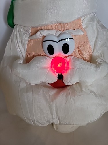 Vintage 1992 Trendmasters Nylon Santa Face Plush Musical Door Wreath Works 13" - Picture 2 of 18