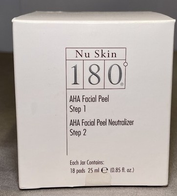 Nu Skin NuSkin 180 AHA Facial Peel & Neutralizer Anti-Aging 2-Steps Kit 18 Pads