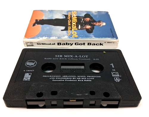 Vintage Sir Mix A Lot Baby Got Back Cassette Tape Single Original 1992 - Picture 4 of 4