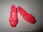 Vintage Barbie Francie Doll Neon Pink Bow Squishy Heels Shoes