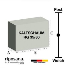 Schaumstoff Kaltschaum 35/30 mittel fest Zuschnitt Rechteck Polster Matratze