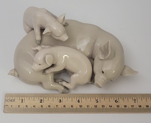 Lladro Figurine Pig Pigs Piglets Playful - Picture 2 of 6