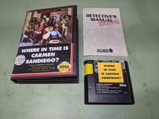 Where in Time is Carmen Sandiego Sega Genesis Complete in Box