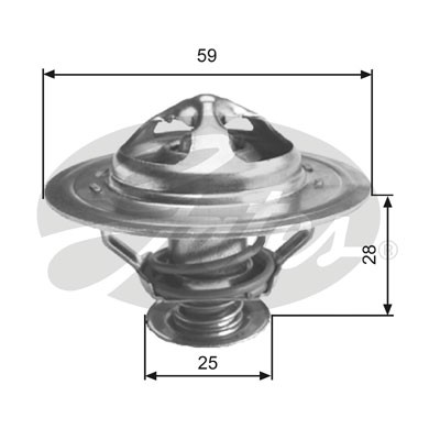 ENGINE COOLANT THERMOSTAT TH34590G1 GATES NEW OE REPLACEMENT - Picture 2 of 5