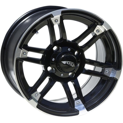 Ams 5702-031AB Roll N 104 Wheel - 15x7 - 5+2 Offset - 4/110 - Machined Black