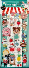 Kawaii Transparent Girl Dessert Shop Stickers   Cute Epoxy Journal 