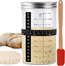 40Oz/1200Ml Sourdough Starter Kit Extra Thermometer Strips and Breathable Cove