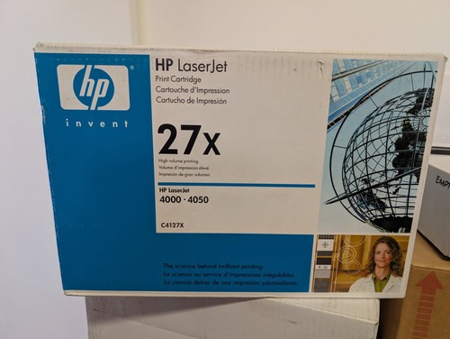 NEW Genuine HP 27X Black High Volume Toner Cartridge C4127X LaserJet 4000 4050O - 第 1/1 張圖片