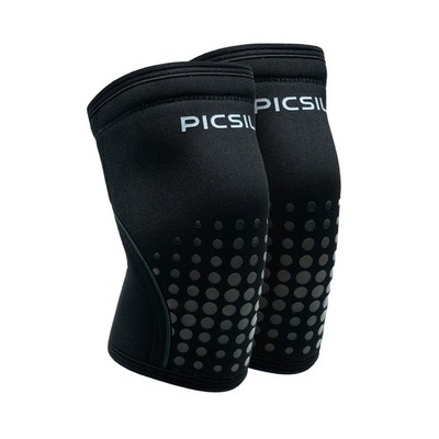 PICSIL Neopren Knieschoner 10 mm starr 2er Set Moonless Größe M