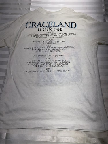 Vintage Paul Simon Graceland Tour Original Band Rock Pop Rare Shirt Large - Picture 6 of 8