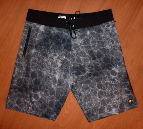Pelagic Hydro-Lite Fishing Shorts Men's Size 36 Gray Camo - BROKEN POCKET ZIPPER