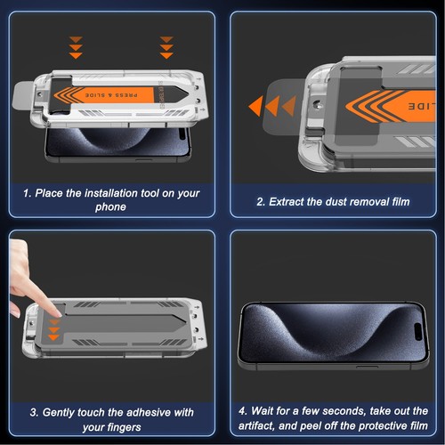 Privacy Screen Protector iPhone 17 Series Easy Install Tempered Glass Anti-Spy - Picture 5 of 9