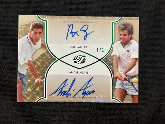 Pete Sampras&Andre Agassi 2025 Topps Triumphant Tennis Dual Auto 1/1 #DA-4