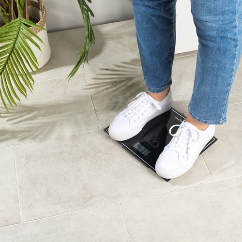 Salter Digital Bathroom Scale Easy Read Display Toughened Glass Platform Black - Picture 3 of 6