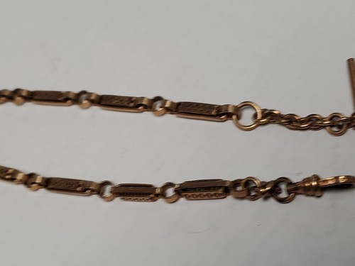 Vintage Antik W&S B Gold Filled ? Weste Taschenuhrkette Anhänger ZIERLICH AUSGEFALLEN - Bild 13 von 15