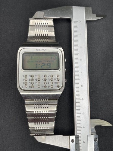 Seiko Vintage Digital Calculator Watch C153-5011 Tested 1980s Unique Style - Picture 7 of 7