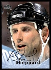 1995-96 Upper Deck Be a Player Autographs Ray Sheppard Auto San Jose Sharks #S60
