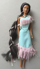 Disney Pocahontas Shining Braids Barbie Doll 1995 Mattel 15416 Super Long Hair