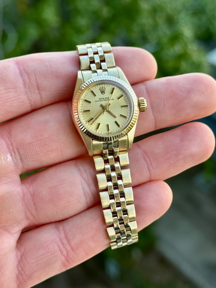 1982 Rolex Oyster Perpetual 6917 Yellow Gold 14k 26mm No box No