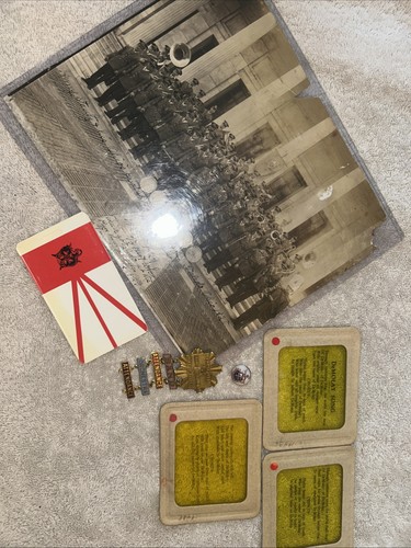 Gemischtes Demolay Band Lot 1929 Foto Etikett Demolay Song Dias Verdienst Medaille Marmor